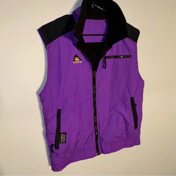 Early 90’s ski vest in purple/black. Medium(?) vintage - Picture 1 of 7